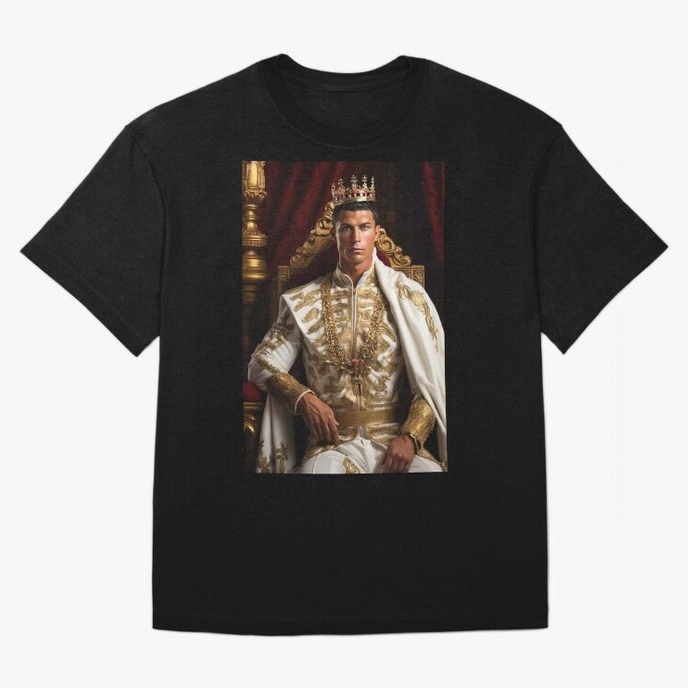 Ronaldo king Oversized T-Shirt Bring FIFA World Cup 2026 USA Canada Mexico Spirit, Connected to Portugal, Spain and Germany, Messi, CR7 and Mbappe, Goal Celebration Energy, Supporter Heritage, Football Icons and Worldwide Tournament Joy; Made for