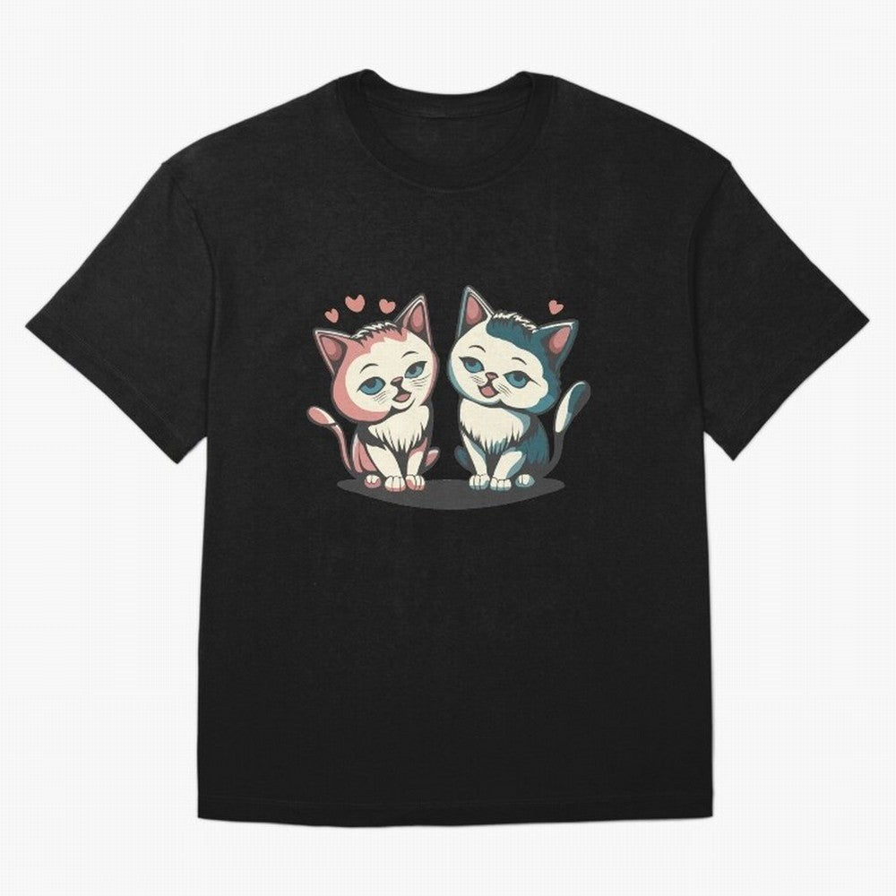 Two Funny Cats with Ronaldo Vibes ¨C Cute Football & Animal Art Oversized T-Shirt Feel the Trophy Chase of Match Day Hype around FIFA World Cup 2026, Neymar, Haaland and Cristiano Ronaldo, Brazil, Goal Celebration Energy, Supporter Heritage,