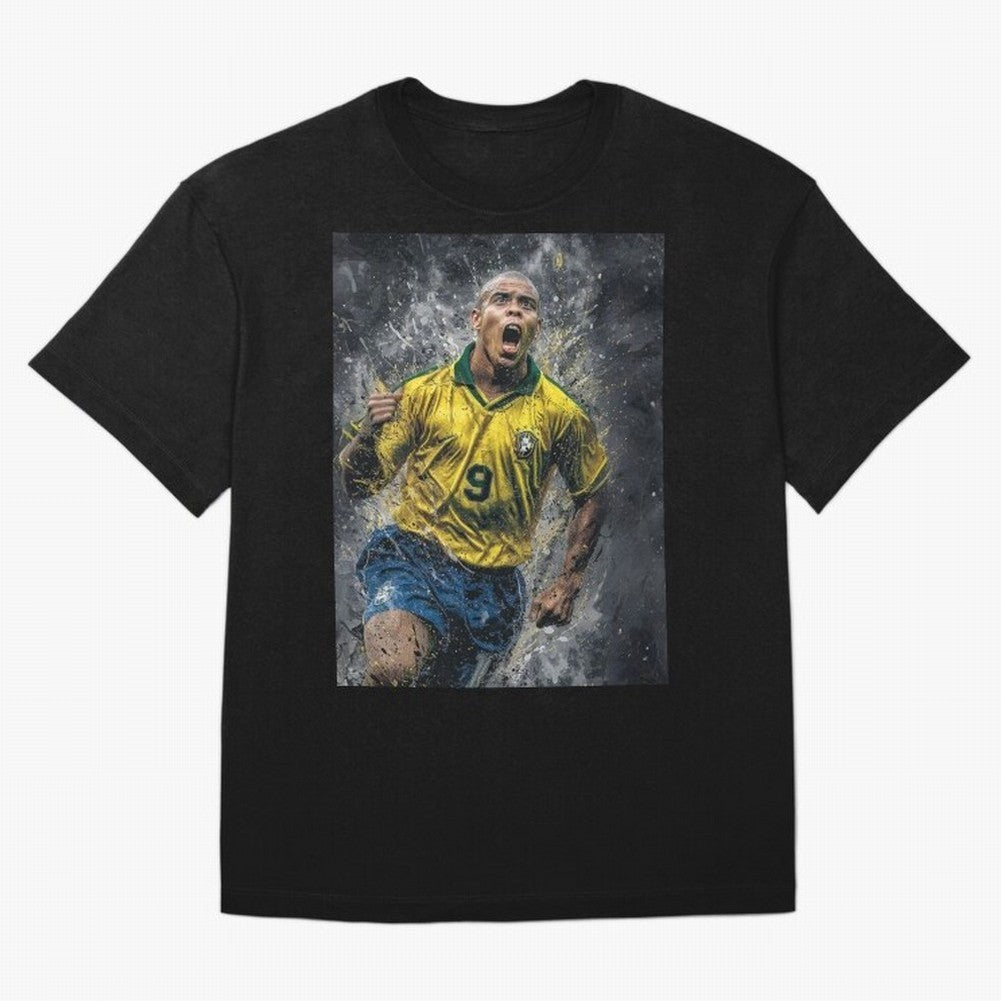 Ronaldo Naz¨¢rio - Il Fenomeno (Brazil) Oversized T-Shirt Upgrade FIFA World Cup 2026 USA Canada Mexico Capturing Haaland and Mbappe, Spain and Netherlands Energy, Retro Football Energy, Iconic Rivalries, Trophy Chase Drama and Stadium Atmosphere;