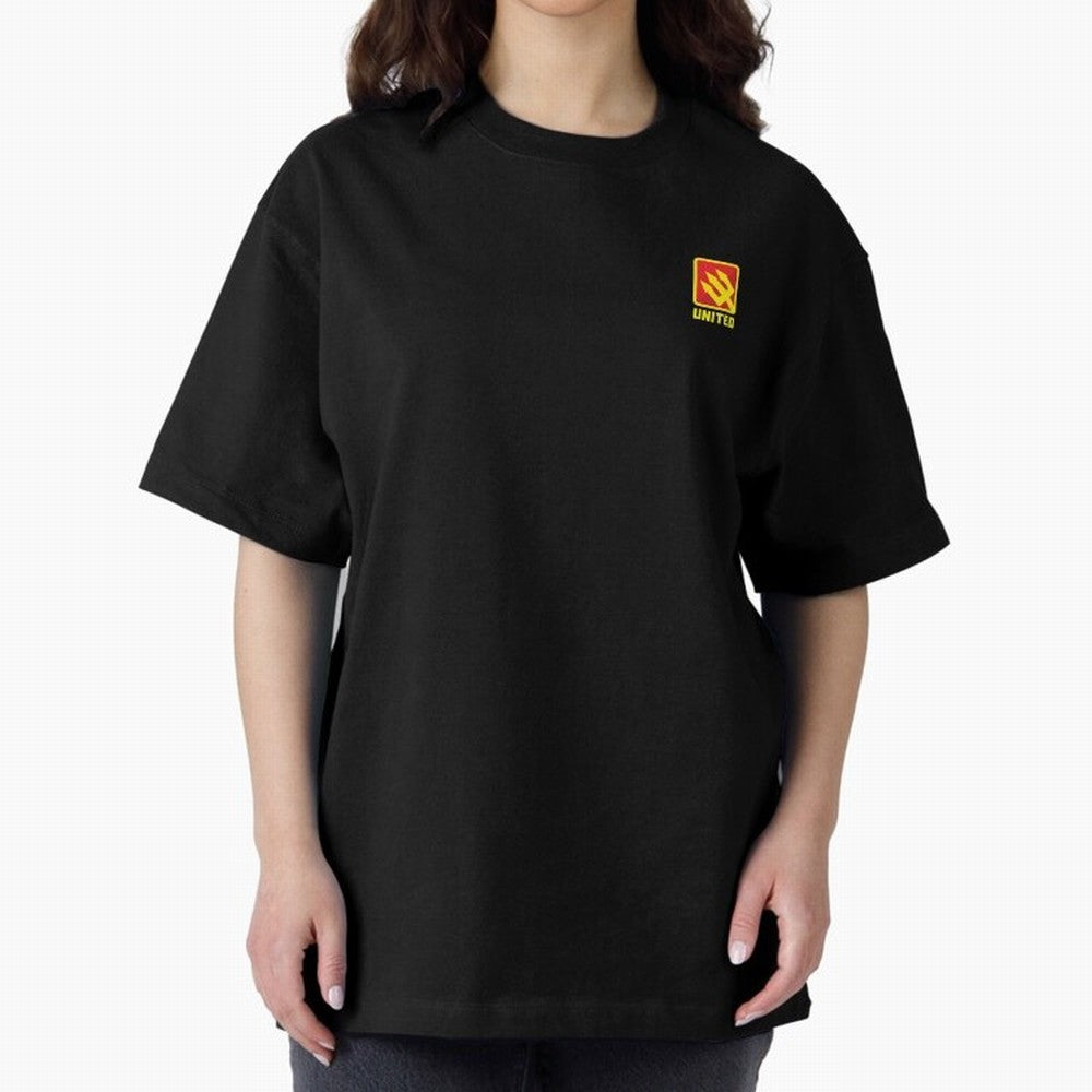 Manchester United Minimal Badge Oversized T-Shirt Live for the Drama of FIFA World Cup 2026 Group Stage for Fans of Mbappe and Brazil, Bringing Worldwide Fan Energy, Dramatic Goals, Stadium Lights and Championship Celebrations; Perfect for