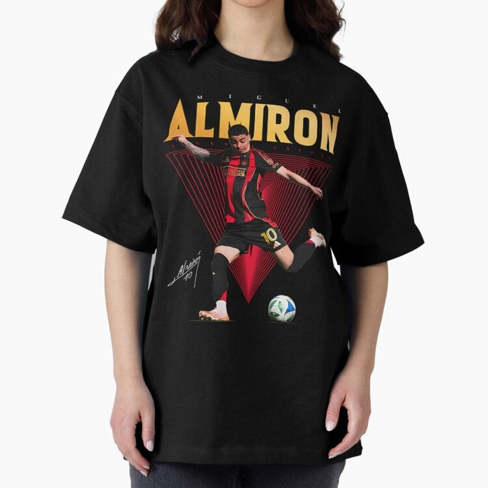 Miguel Almiron Atlanta United FC Oversized T-Shirt Turn Football Passion into FIFA World Cup 2026 USA Canada Mexico Spirit, Centered on Spain and Netherlands, Mbappe, Goal Celebration Energy, Supporter Heritage, Football Icons and Worldwide