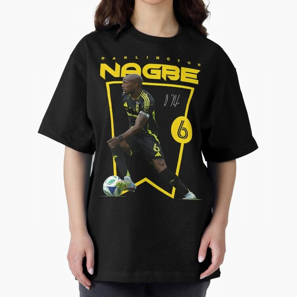Darlington Nagbe Columbus Crew Oversized T-Shirt Refresh Match Day Hype around FIFA World Cup 2026 USA Canada Mexico, Messi, France and Portugal, Football Festival Excitement, Trophy Ambitions, Country Rivalries and Star Player Buzz; Perfect for