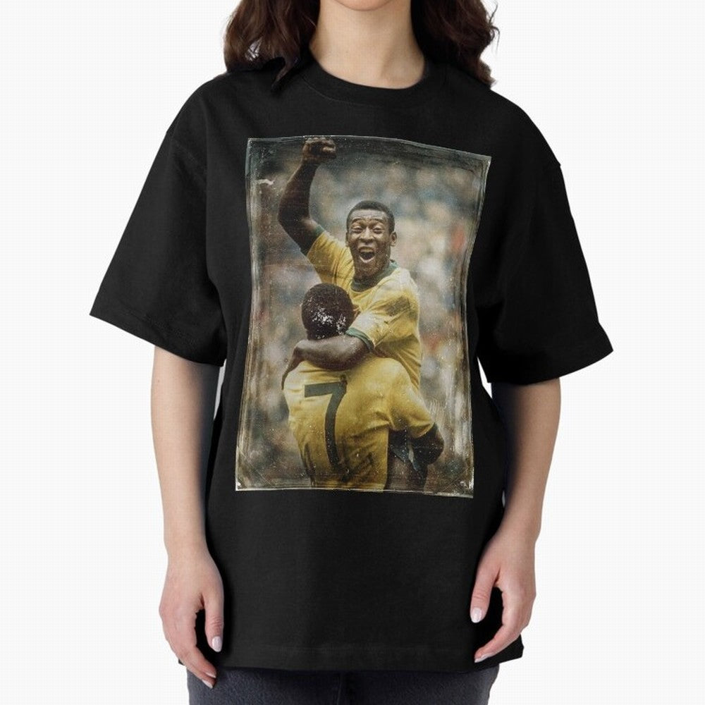 Pele Celebration Vintage Oversized T-Shirt Make Every Match About Global Football Passion for FIFA World Cup 2026, Capturing Cristiano Ronaldo, Haaland and CR7, Spain and Netherlands, Global Supporter Spirit, Legendary Goals, National Colors and
