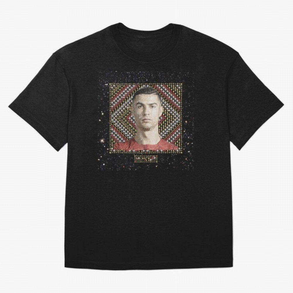 CR7 Emojified ¨C Ronaldo-Inspired Grid Tribute | Visual Power in Emoji Form | Football Legend Art Series Oversized T-Shirt Celebrate the Next Chapter of Match Day Hype around FIFA World Cup 2026, Haaland, England, France and Netherlands, Goal