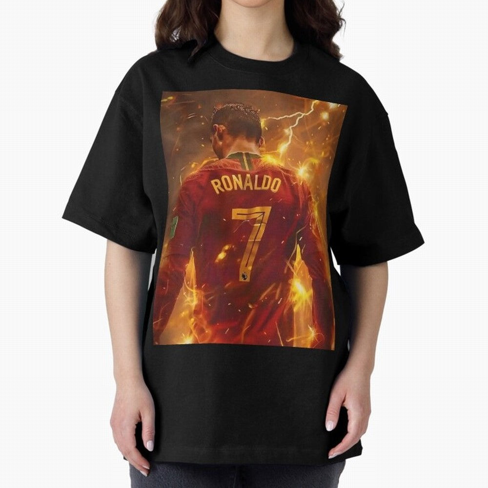 CR7 Christiano Ronaldo Oversized T-Shirt Celebrate Golden Goal Energy in Global Football Passion for FIFA World Cup 2026 USA Canada Mexico, Built around Haaland, Argentina, Soccer Culture, Superstar Moments, National Team Dreams and Competitive