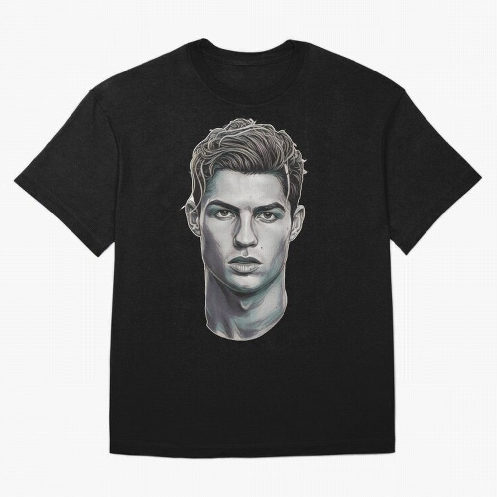 Ronaldo drawing 2008 Oversized T-Shirt Celebrate the Magic of the FIFA World Cup 2026 Journey through Cristiano Ronaldo, Haaland and CR7 Highlights, Germany Pride, Match Day Excitement, Supporter Culture, Golden Goals and Global Football Passion;