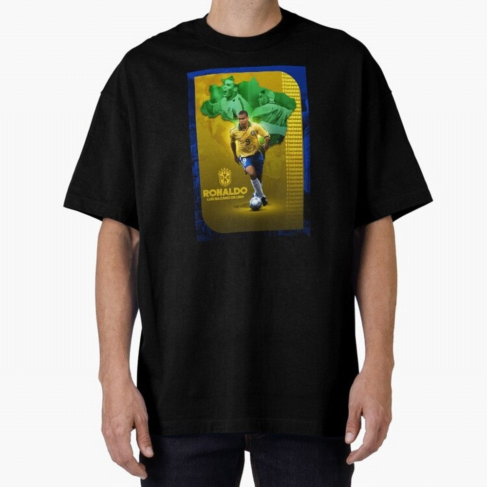 Ronaldo Lu¨ªs Naz¨¢rio de Lima O Fen?meno Brazil Football Legend Oversized T-Shirt Create the FIFA World Cup 2026 USA Canada Mexico Journey through Messi, CR7 and Mbappe Highlights, Argentina, France and Brazil Pride, Match Day Excitement,