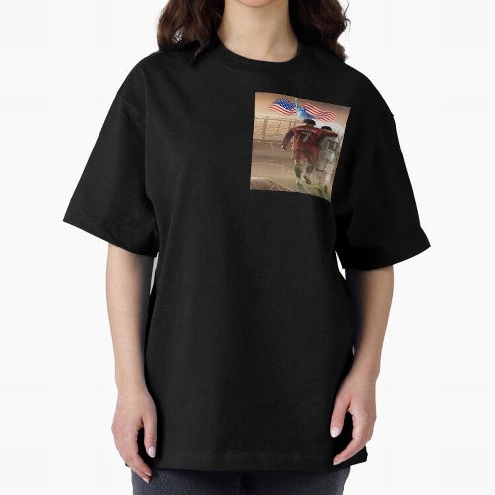 Ronaldo & messi 7_10 football USA sports top quality redbubble Oversized T-Shirt Mark FIFA World Cup 2026 Group Stage Spirit, Built around England and Germany, Messi, Champion Mindset, Group Stage Buzz, Knockout Tension and Passionate Fan Culture;