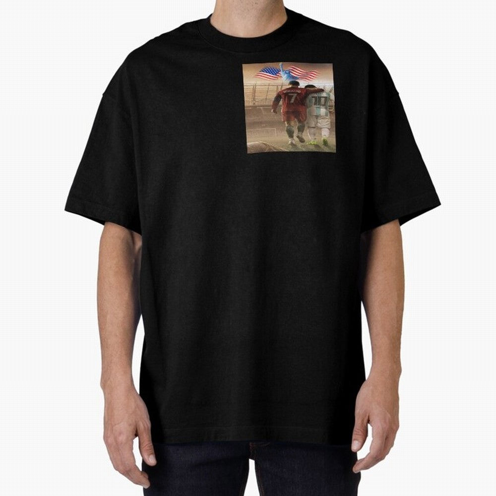 Ronaldo & messi 7_10 football USA sports top quality redbubble Oversized T-Shirt Mark FIFA World Cup 2026 Group Stage Spirit, Built around England and Germany, Messi, Champion Mindset, Group Stage Buzz, Knockout Tension and Passionate Fan Culture;