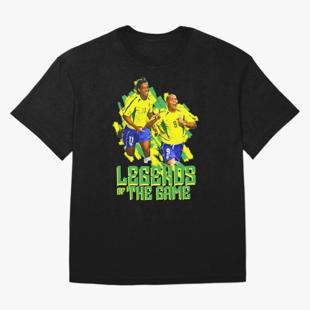 Ronaldinho and ronaldo brazil football print Oversized T-Shirt Feel the Trophy Chase of Match Day Hype around FIFA World Cup 2026, Messi, CR7 and Mbappe, Argentina and Brazil, Match Day Excitement, Supporter Culture, Golden Goals and Global