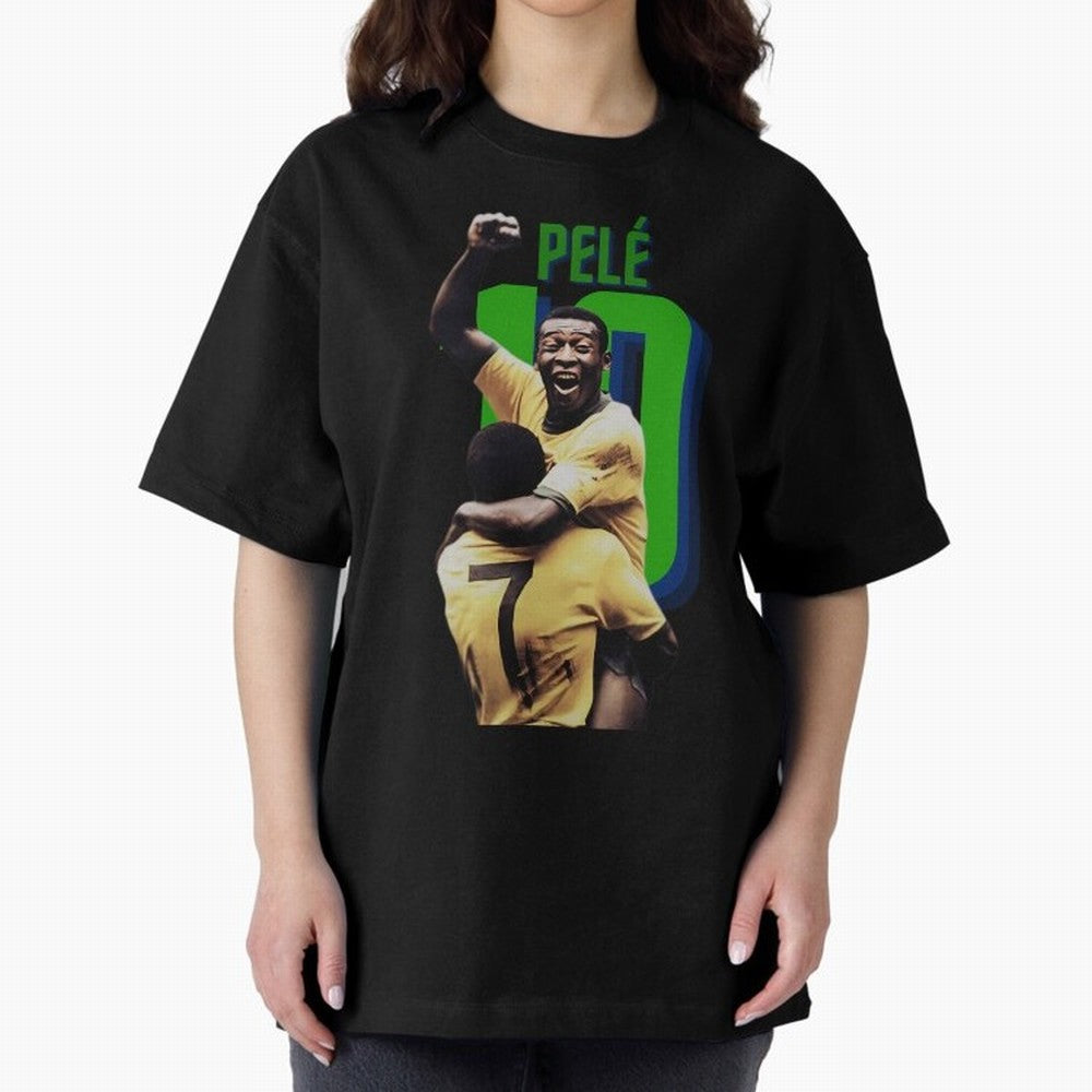 Pele 10 Oversized T-Shirt Honor the Football Icons of FIFA World Cup 2026 Centered on Cristiano Ronaldo, Haaland and CR7, Spain and Netherlands Energy, Champion Mindset, Group Stage Buzz, Knockout Tension and Passionate Fan Culture; Ideal for
