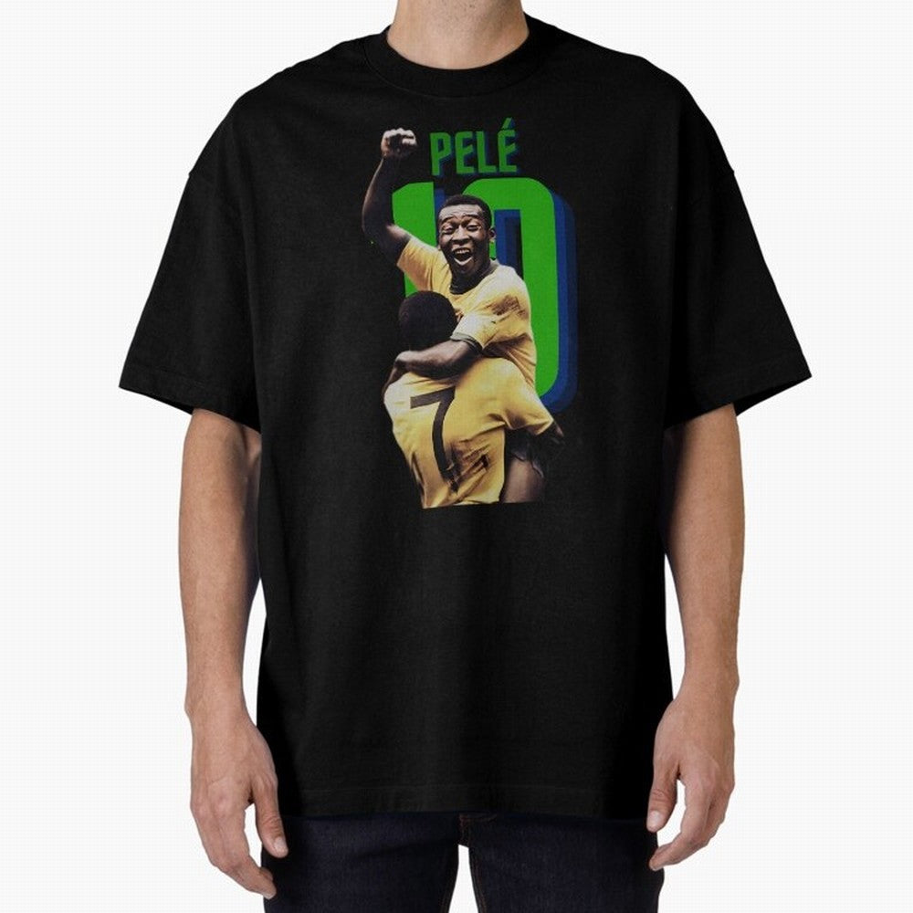 Pele 10 Oversized T-Shirt Honor the Football Icons of FIFA World Cup 2026 Centered on Cristiano Ronaldo, Haaland and CR7, Spain and Netherlands Energy, Champion Mindset, Group Stage Buzz, Knockout Tension and Passionate Fan Culture; Ideal for