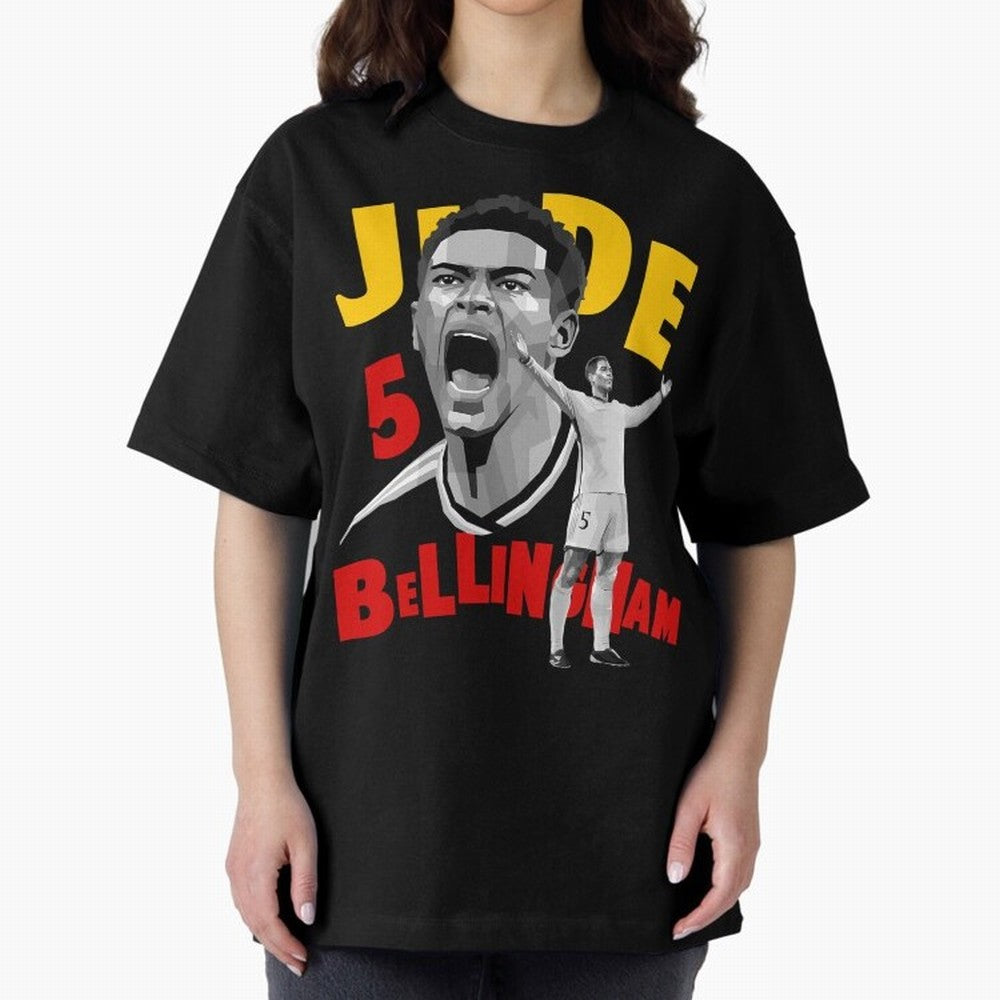 Jude Bellingham Oversized T-Shirt Honor the Beautiful Game during FIFA World Cup 2026 Group Stage Spirit, Celebrating Spain, CR7, Goal Celebration Energy, Supporter Heritage, Football Icons and Worldwide Tournament Joy; Ideal for Fans Who Follow