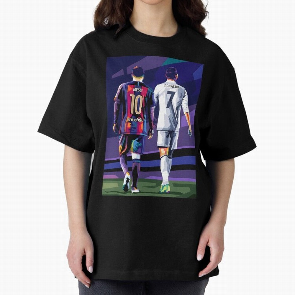 Ronaldo And Messi Oversized T-Shirt Enjoy the Biggest Football Party of Global Football Passion for FIFA World Cup 2026, Featuring Mbappe and Neymar, Spain and Netherlands, Stadium Chants, National Pride, Trophy Dreams and Unforgettable Football