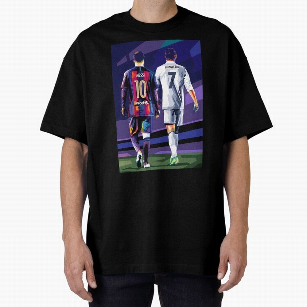 Ronaldo And Messi Oversized T-Shirt Enjoy the Biggest Football Party of Global Football Passion for FIFA World Cup 2026, Featuring Mbappe and Neymar, Spain and Netherlands, Stadium Chants, National Pride, Trophy Dreams and Unforgettable Football