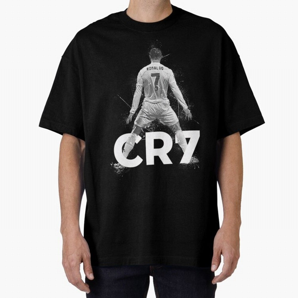 CR7 Ronaldo Celebration Artwork For Football Fans Gift For Soccer Enthusiasts Oversized T-Shirt Celebrate Football Dreams Across FIFA World Cup 2026 Group Stage Featuring Mbappe, Spain and Netherlands Energy, Soccer Culture, Superstar Moments,