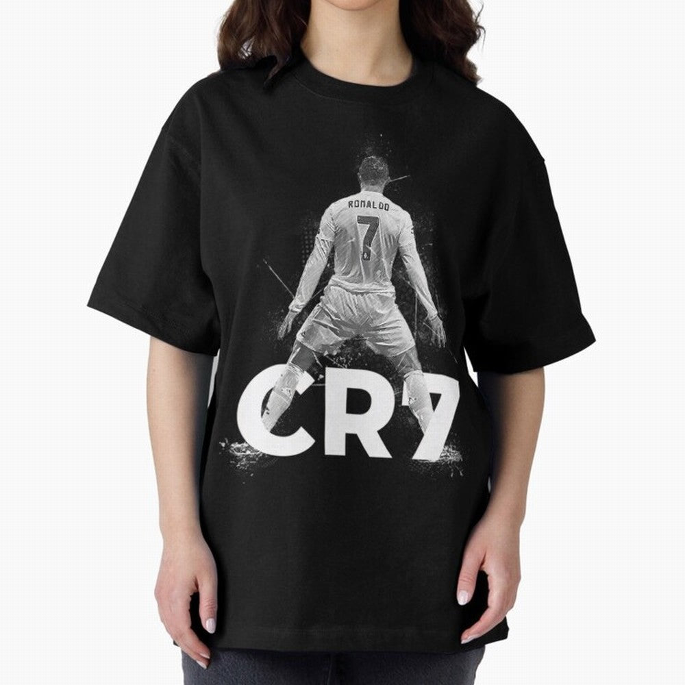 CR7 Ronaldo Celebration Artwork For Football Fans Gift For Soccer Enthusiasts Oversized T-Shirt Celebrate Football Dreams Across FIFA World Cup 2026 Group Stage Featuring Mbappe, Spain and Netherlands Energy, Soccer Culture, Superstar Moments,