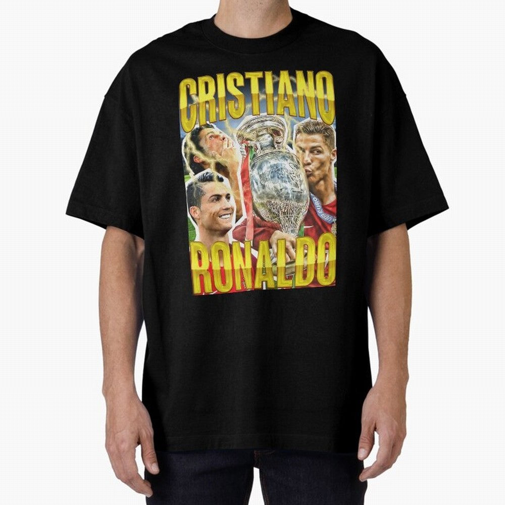Ronaldo Siuuu Celebration Silhouette Design For Football Fans, Gift For Soccer Enthusiasts Oversized T-Shirt Carry the FIFA World Cup 2026 Group Stage Journey through Messi, CR7 and Mbappe Highlights, Argentina Pride, Soccer Culture, Superstar