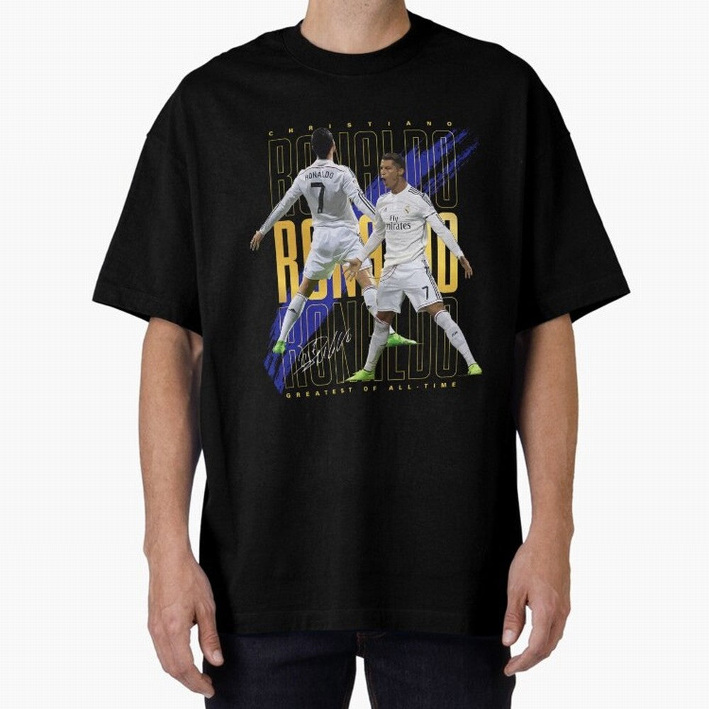 Ronaldo Soccer Legend Design For Football Fans Gift For Sports Enthusiasts Oversized T-Shirt Back Your Heroes with FIFA World Cup 2026 for Fans of Mbappe and Neymar and France, Bringing Global Supporter Spirit, Legendary Goals, National Colors and