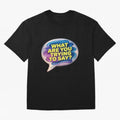 A photograph of a vibrant, oversized speech bubble Oversized T-Shirt Build FIFA World Cup 2026 USA Canada Mexico Spirit, Built around Spain, Cristiano Ronaldo, Vintage Soccer Flavor, Modern Football Stars, National Flags and Final Night Emotion;