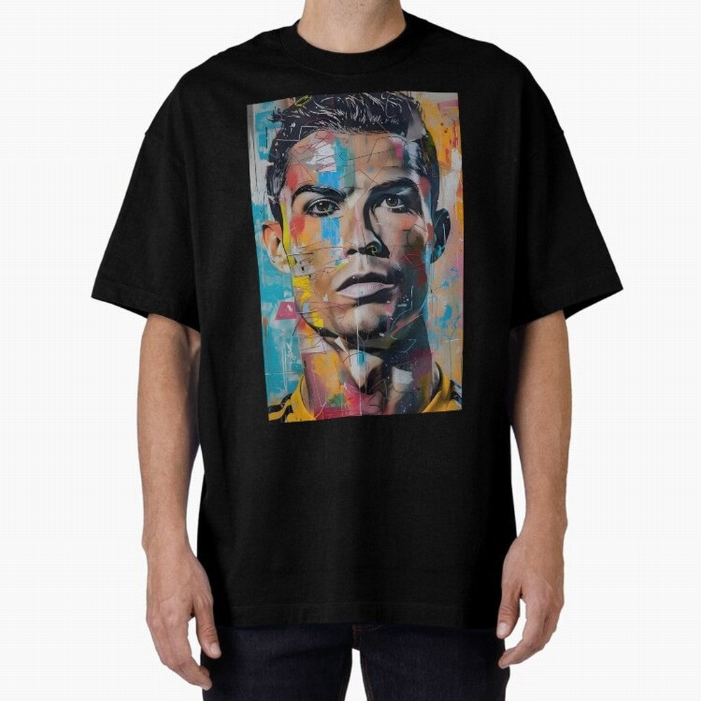 Christiano Ronaldo Oversized T-Shirt Celebrate Classic Football Spirit in Global Football Passion for FIFA World Cup 2026, Featuring Messi, Spain and Netherlands, Classic Soccer Heritage, Championship Pressure, Fan Loyalty and International Pride;