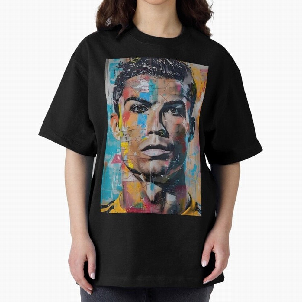Christiano Ronaldo Oversized T-Shirt Celebrate Classic Football Spirit in Global Football Passion for FIFA World Cup 2026, Featuring Messi, Spain and Netherlands, Classic Soccer Heritage, Championship Pressure, Fan Loyalty and International Pride;