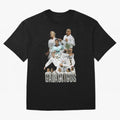 Real Madrid Galacticos Soccer Legends Collage Poster Oversized T-Shirt Stand with FIFA World Cup 2026 Group Stage for Fans of Messi and Cristiano Ronaldo and France, Bringing Champion Mindset, Group Stage Buzz, Knockout Tension and Passionate Fan