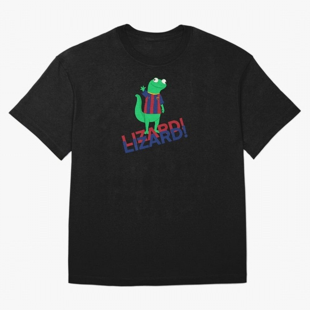 Viral lizard meme fcbarcelona Oversized T-Shirt Show Championship Spirit for FIFA World Cup 2026 Spirit, Connected to Argentina and Brazil, Messi and Cristiano Ronaldo, Football Festival Excitement, Trophy Ambitions, Country Rivalries and Star