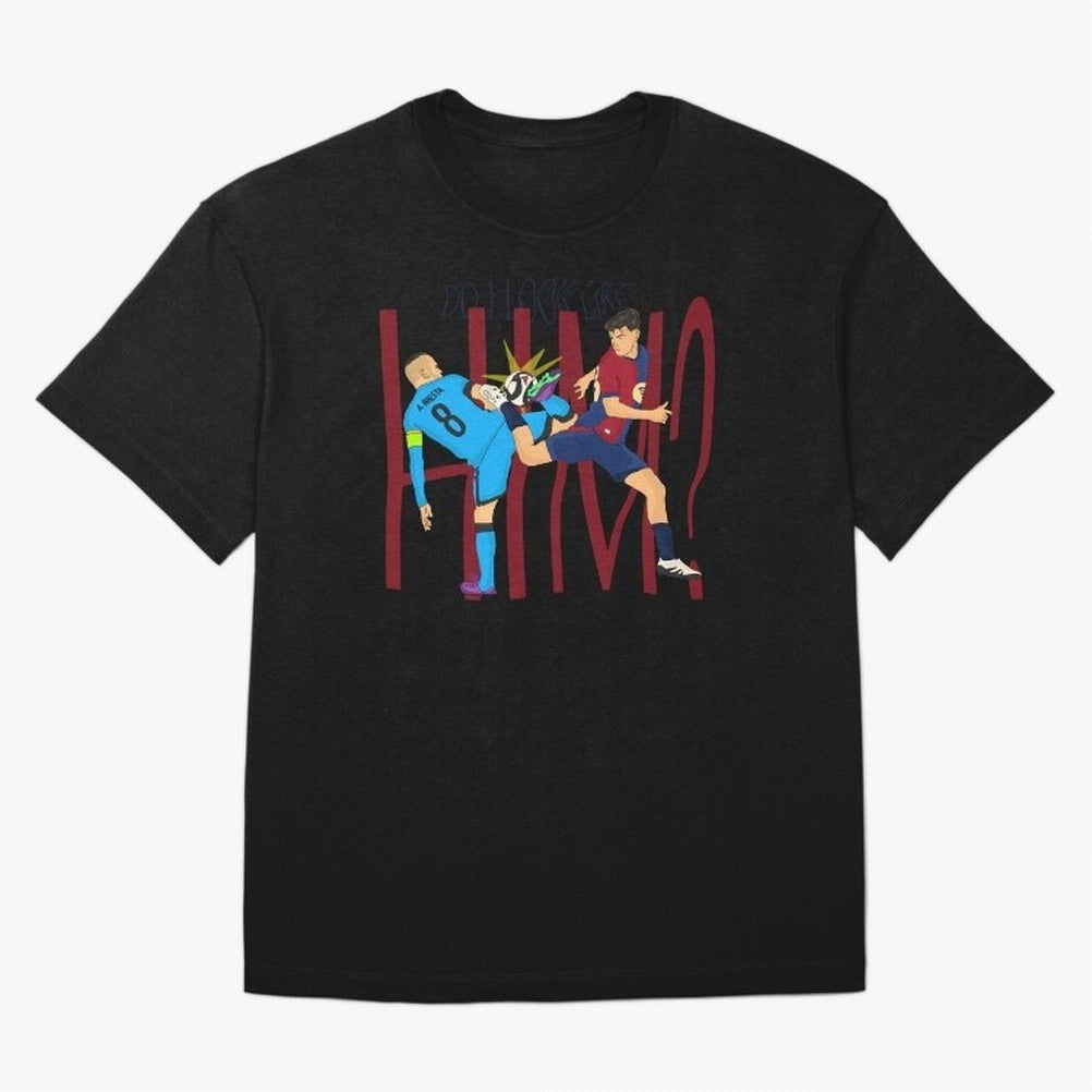 Iniesta and pedri the past and present Oversized T-Shirt Celebrate the Biggest Stage of Global Football Passion for FIFA World Cup 2026 Group Stage, Centered on CR7 and Messi, Portugal, Soccer Culture, Superstar Moments, National Team Dreams and