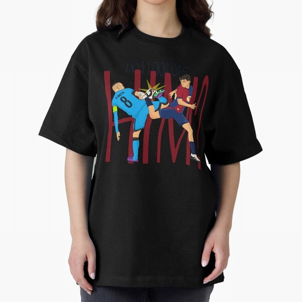 Iniesta and pedri the past and present Oversized T-Shirt Celebrate the Biggest Stage of Global Football Passion for FIFA World Cup 2026 Group Stage, Centered on CR7 and Messi, Portugal, Soccer Culture, Superstar Moments, National Team Dreams and