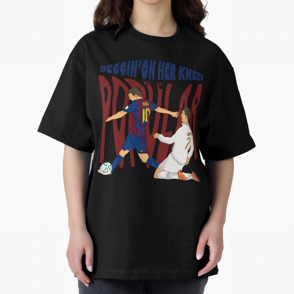 Messi and Ronaldo elclassico moment Oversized T-Shirt Discover FIFA World Cup 2026 USA Canada Mexico with Mbappe, France and Portugal Energy, Soccer Culture, Superstar Moments, National Team Dreams and Competitive Fire; Perfect for Fans,