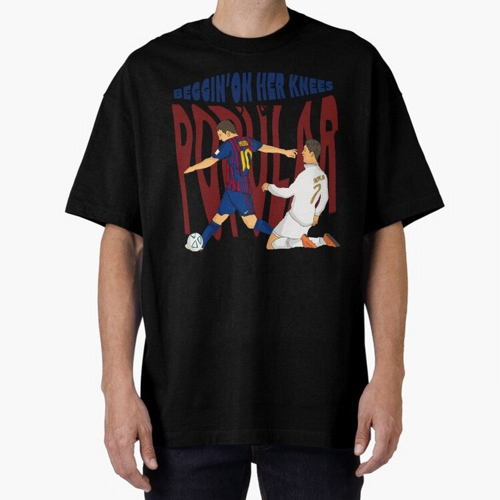 Messi and Ronaldo elclassico moment Oversized T-Shirt Discover FIFA World Cup 2026 USA Canada Mexico with Mbappe, France and Portugal Energy, Soccer Culture, Superstar Moments, National Team Dreams and Competitive Fire; Perfect for Fans,