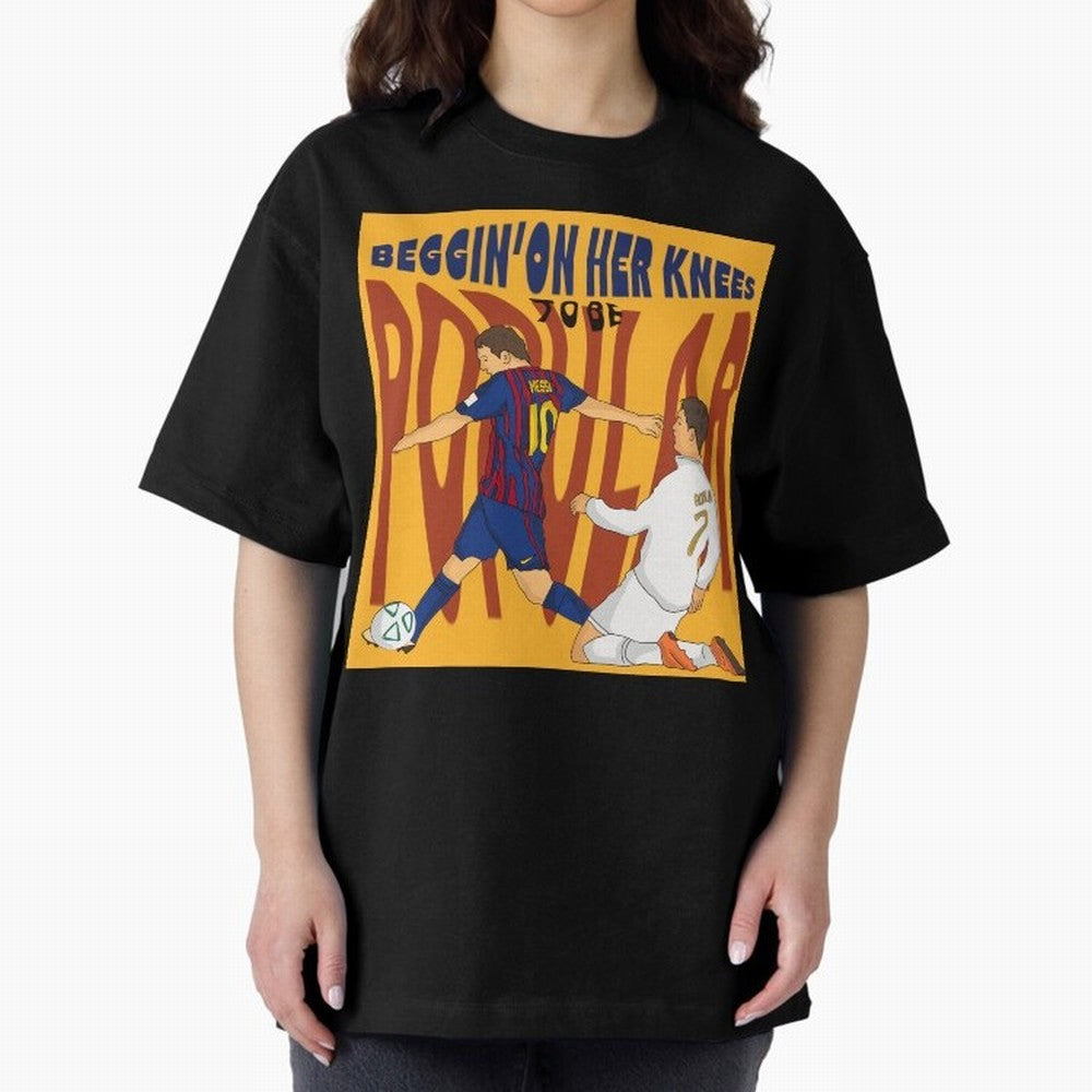 Messi and Ronaldo el classico Oversized T-Shirt Celebrate Rivalries and Pride in FIFA World Cup 2026 USA Canada Mexico Spirit, Made for Argentina and Brazil, Messi and Cristiano Ronaldo, Football Passion, Legendary Performances, Festival Vibes and