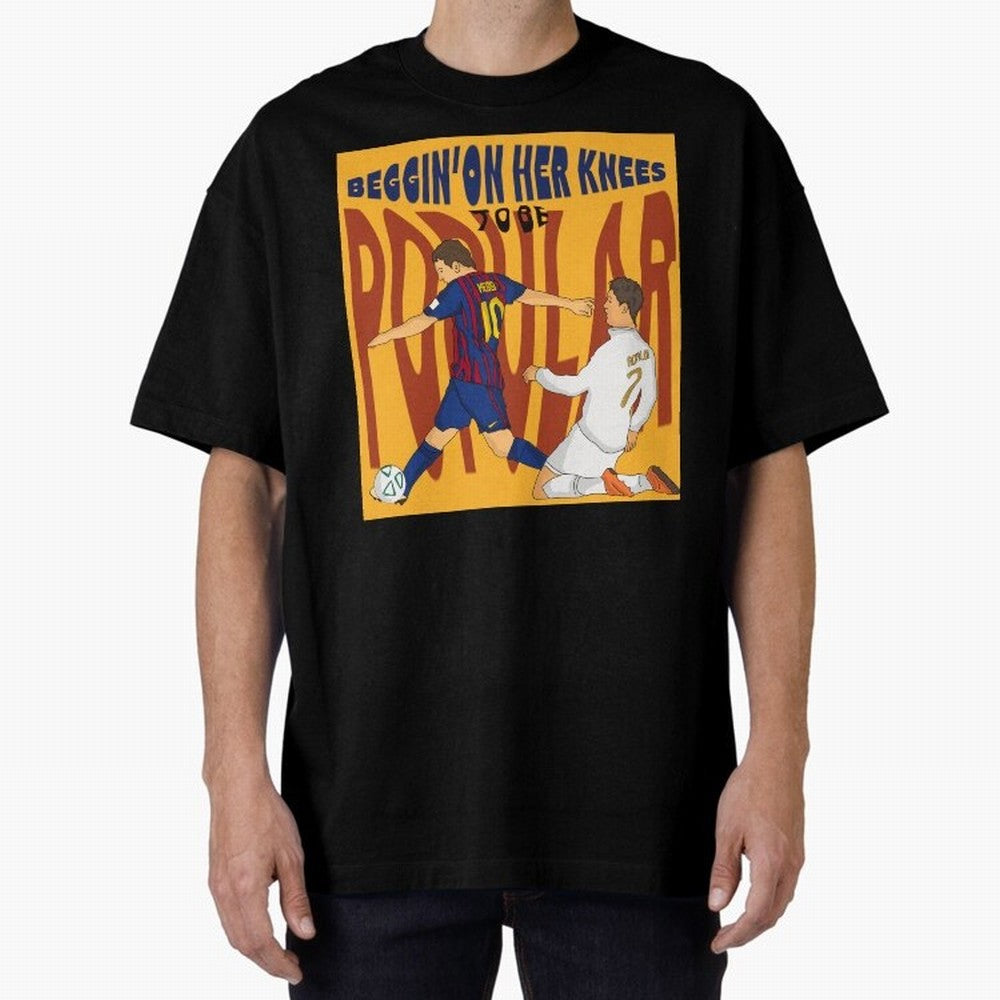 Messi and Ronaldo el classico Oversized T-Shirt Celebrate Rivalries and Pride in FIFA World Cup 2026 USA Canada Mexico Spirit, Made for Argentina and Brazil, Messi and Cristiano Ronaldo, Football Passion, Legendary Performances, Festival Vibes and