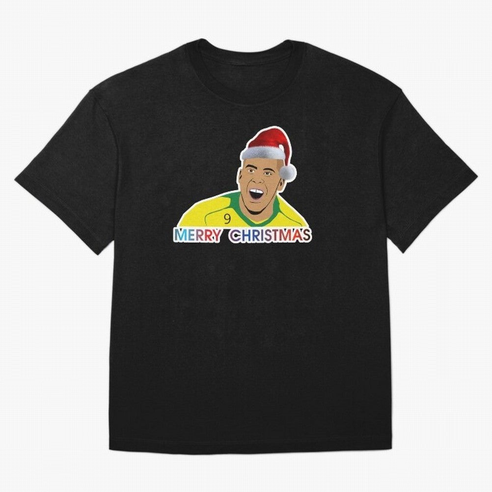 Ronaldo Christmas illustration Oversized T-Shirt Bring Match Day Fire to FIFA World Cup 2026 USA Canada Mexico for Fans of CR7 and England, France and Netherlands, Bringing Football Passion, Legendary Performances, Festival Vibes and Supporter