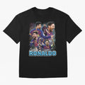 Ronaldo / Messi Pardoy Shirt Oversized T-Shirt Honor Football Greatness during FIFA World Cup 2026 for Fans of Mbappe and Brazil, Bringing Football History, Final Match Energy, Crowd Noise and Once in a Lifetime Moments; Perfect for Supporters Who