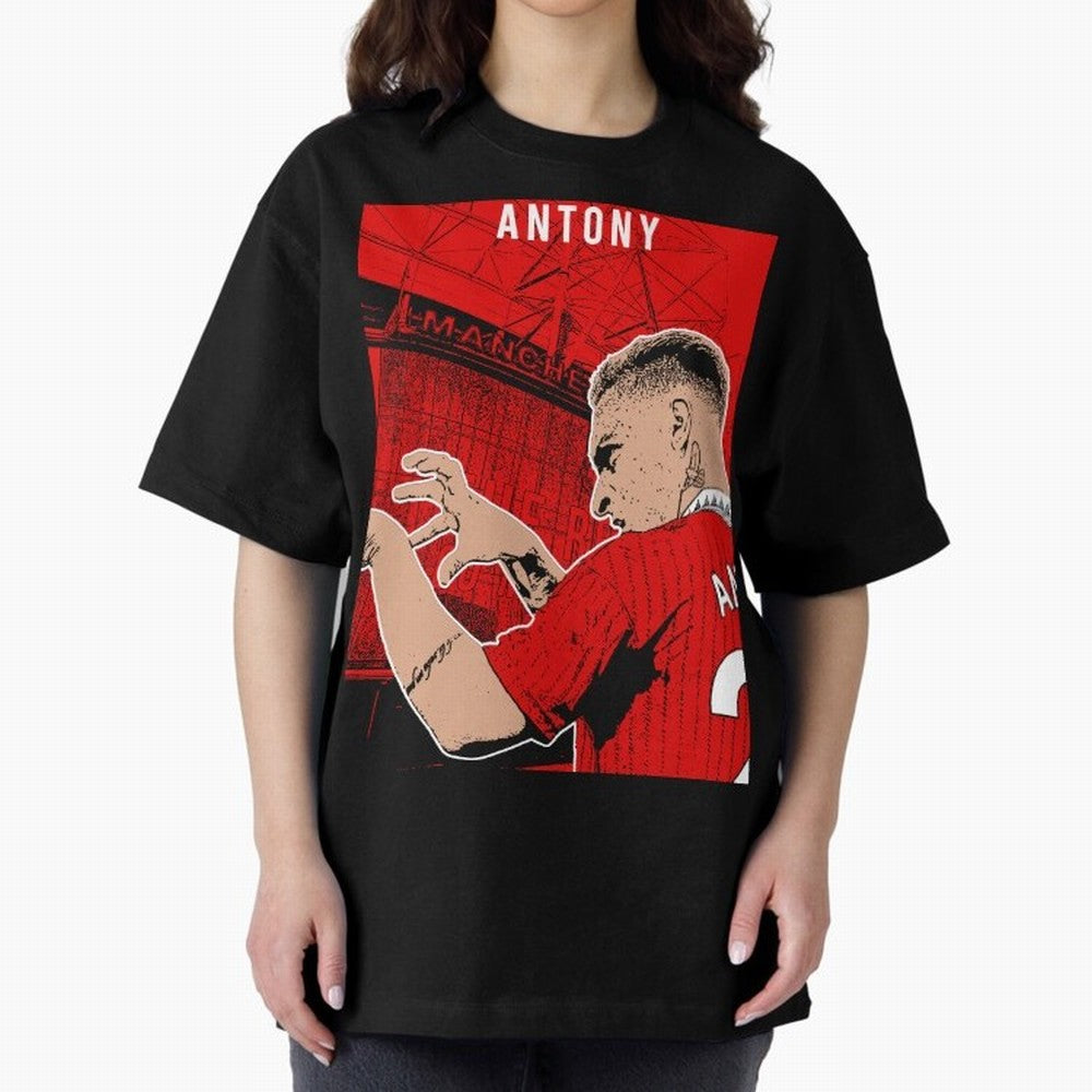 Antony Oversized T-Shirt Join the Global Buzz around Match Day Hype around FIFA World Cup 2026 USA Canada Mexico, Cristiano Ronaldo, Haaland and CR7, England, France and Netherlands, Stadium Chants, National Pride, Trophy Dreams and Unforgettable