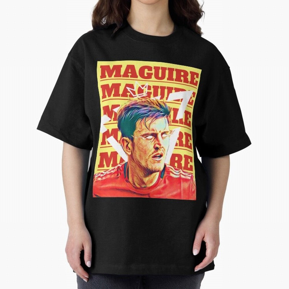 HARRY MAGUIRE, THE CAPTAIN Oversized T-Shirt Bring a Vintage Feel to FIFA World Cup 2026 Featuring Messi, Neymar and Mbappe, Netherlands Energy, Football Festival Excitement, Trophy Ambitions, Country Rivalries and Star Player Buzz; Made for