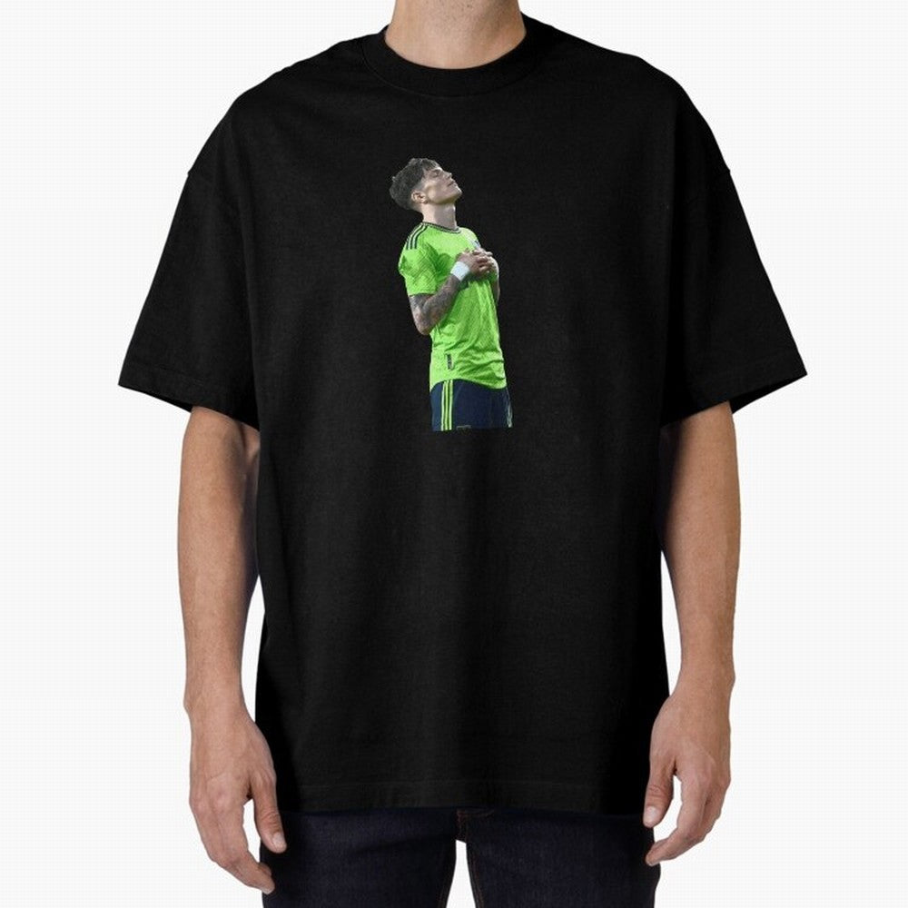 Alejandro Garnacho Oversized T-Shirt Embrace FIFA World Cup 2026 USA Canada Mexico Spirit, Capturing Netherlands, Messi, Soccer Culture, Superstar Moments, National Team Dreams and Competitive Fire; Perfect for Supporters Who Want Bold Football