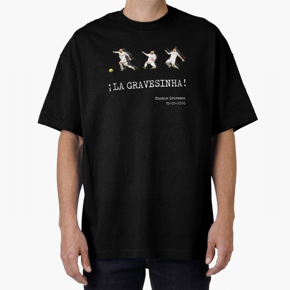 ?La Gravesinha! Oversized T-Shirt Celebrate Global Passion for Global Football Passion for FIFA World Cup 2026 Group Stage, Celebrating CR7 and Messi, France and Portugal, Football Festival Excitement, Trophy Ambitions, Country Rivalries and Star