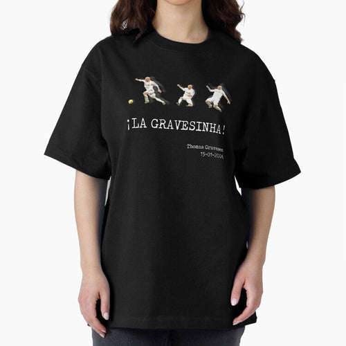 ?La Gravesinha! Oversized T-Shirt Celebrate Global Passion for Global Football Passion for FIFA World Cup 2026 Group Stage, Celebrating CR7 and Messi, France and Portugal, Football Festival Excitement, Trophy Ambitions, Country Rivalries and Star