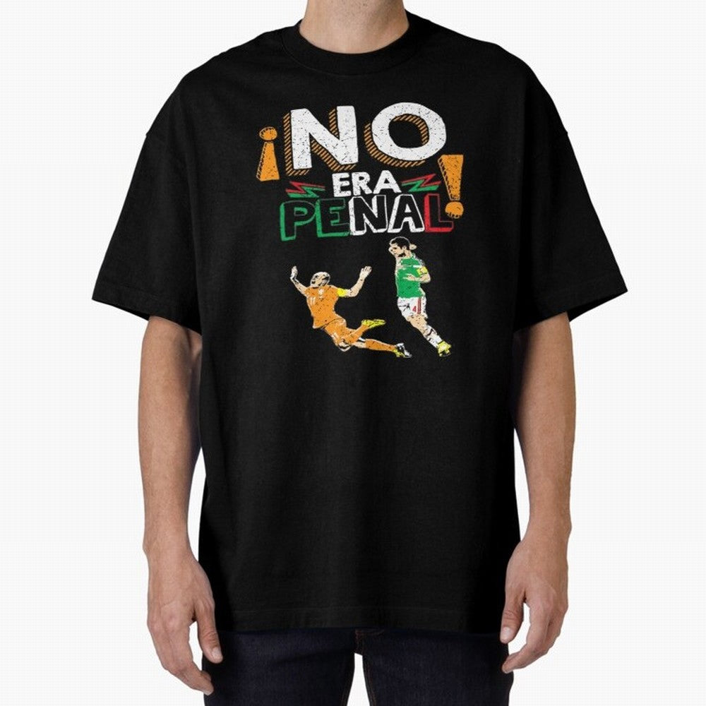 No Era Penal Oversized T-Shirt Stand Out with Spirit from FIFA World Cup 2026 for Fans of Cristiano Ronaldo, Haaland and CR7 and Portugal, Bringing Championship Spirit, Famous Goals, Roaring Crowds and International Football Unity; Perfect for