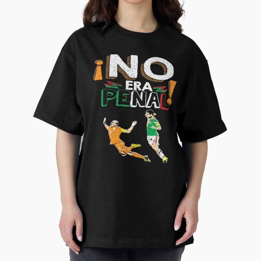 No Era Penal Oversized T-Shirt Stand Out with Spirit from FIFA World Cup 2026 for Fans of Cristiano Ronaldo, Haaland and CR7 and Portugal, Bringing Championship Spirit, Famous Goals, Roaring Crowds and International Football Unity; Perfect for