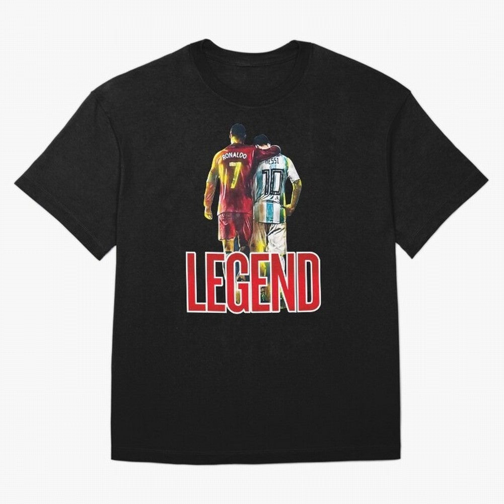 LEGEND MESSI & RONALDO POSTER Oversized T-Shirt Carry National Pride through FIFA World Cup 2026 for Fans of Cristiano Ronaldo, Haaland and CR7 and Argentina and Brazil, Bringing Football History, Final Match Energy, Crowd Noise and Once in a