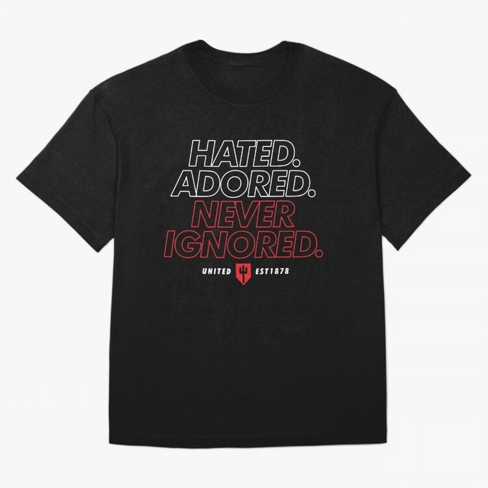 Hated, Adored, Never Ignored - Manchester United! Oversized T-Shirt Step into Match Day Hype around FIFA World Cup 2026 USA Canada Mexico, CR7 and Messi, Argentina, Classic Soccer Heritage, Championship Pressure, Fan Loyalty and International