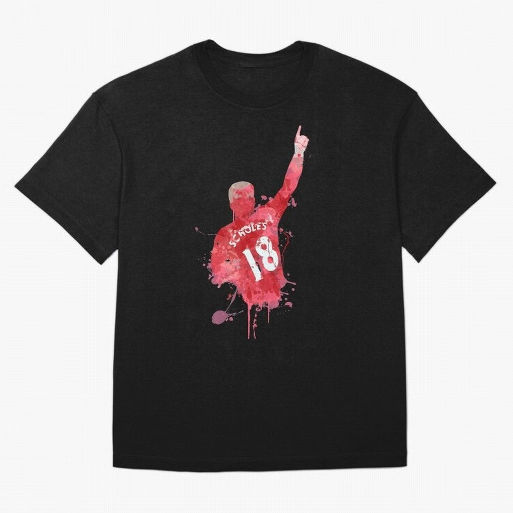 Paul Scholes Manchester United Legend Art Oversized T-Shirt Represent the Passion of FIFA World Cup 2026 Group Stage for Fans of Messi and Cristiano Ronaldo and Argentina and Brazil, Bringing Worldwide Fan Energy, Dramatic Goals, Stadium Lights and