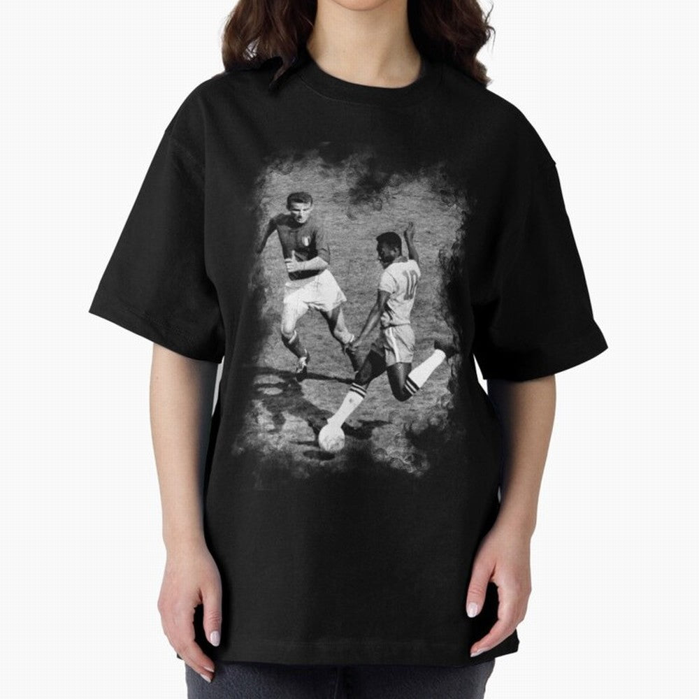 Pele Oversized T-Shirt Build FIFA World Cup 2026 USA Canada Mexico Spirit, Filled with Brazil, Portugal and Argentina, Messi, Goal Celebration Energy, Supporter Heritage, Football Icons and Worldwide Tournament Joy; Made for Die Hard Supporters,