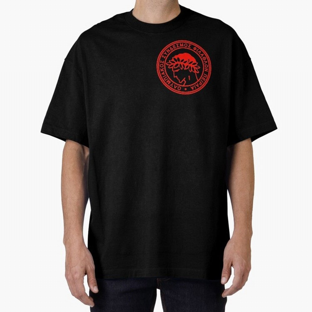 Olympiakos FC Oversized T-Shirt Feel the Trophy Chase of Global Football Passion for FIFA World Cup 2026, Filled with Haaland and Mbappe, Spain, Stadium Chants, National Pride, Trophy Dreams and Unforgettable Football Memories; Created for Match