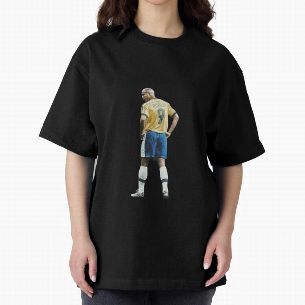 Brazilian Football Player from Milano Oversized T-Shirt Follow the Final Road of FIFA World Cup 2026 Spirit, Built around Argentina, France and Brazil, Mbappe, Stadium Memories, Football Loyalty, International Chants and Championship Tradition;