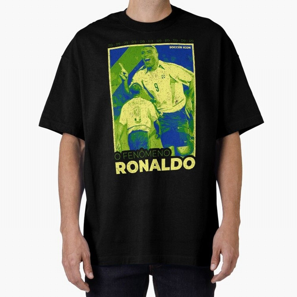 Ronaldo - Street Art - Soccer Icons Oversized T-Shirt Support Your Favorite Stars during FIFA World Cup 2026 USA Canada Mexico Highlighting Haaland, England and Germany Energy, Classic Soccer Heritage, Championship Pressure, Fan Loyalty and